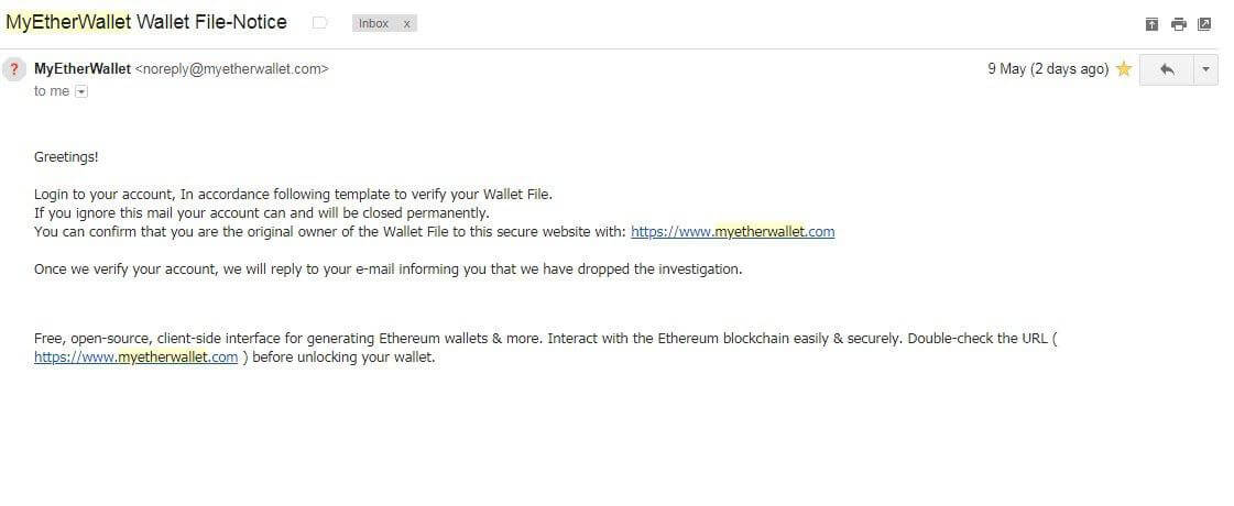 mew scam mail